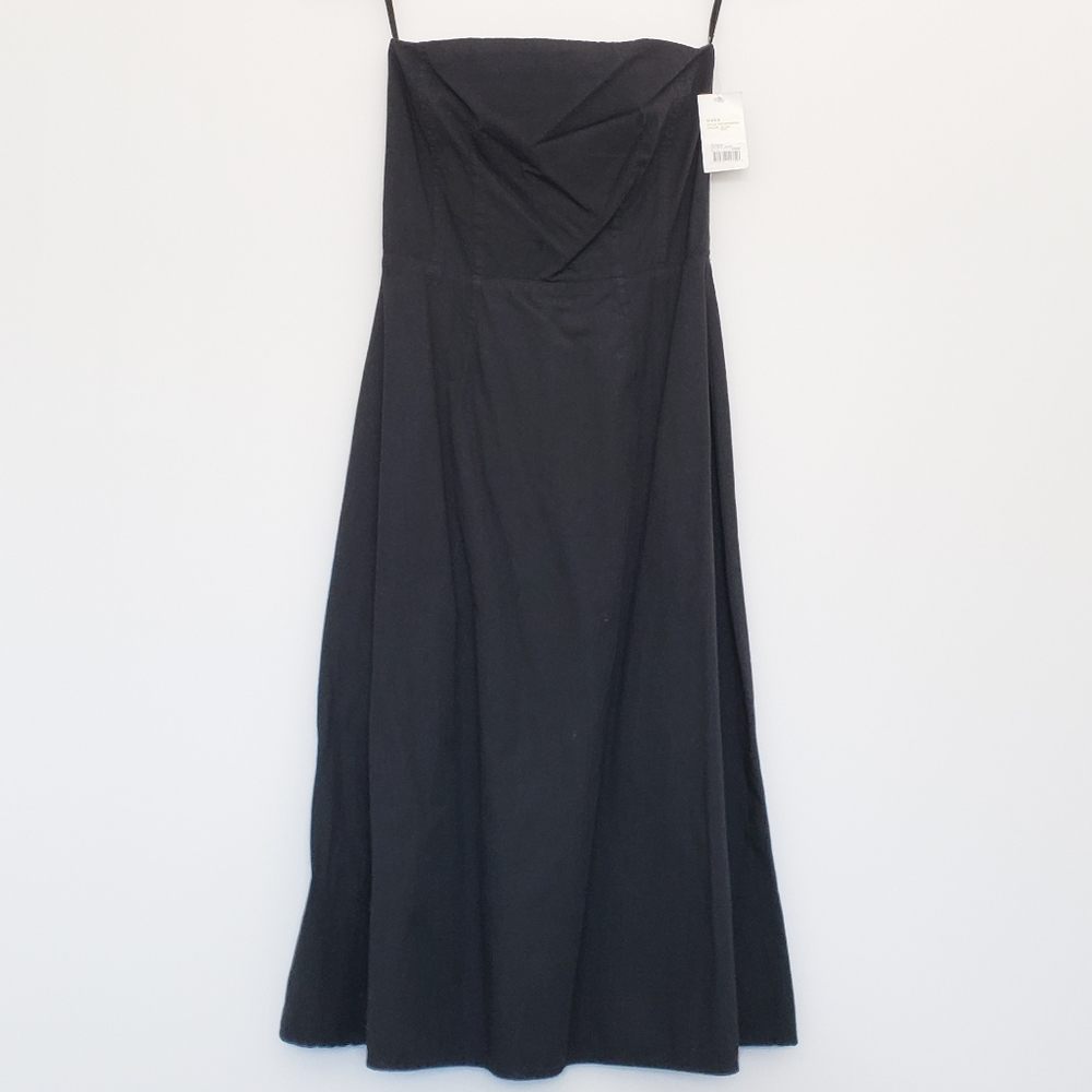 Vince black strapless midi dress
